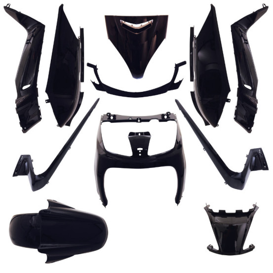 Kit carénages maxiscooter Yamaha 125-250/MBK 125-250 Skycruiser 2006-2009 Noir brillant