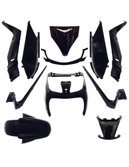 Kit carénages maxiscooter Yamaha 125-250/MBK 125-250 Skycruiser 2006-2009 Noir brillant