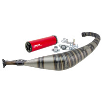 Pot d'échappement Voca Rookie Aprilia/Derbi/Gilera Euro 3 et 4 (passage bas - silencieux Aluminium Rouge)