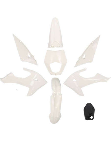 Kit carénages 50 à boite Rieju 50 MRT / MRT SM / Pro / Enduro 2022-2024 Blanc brillant