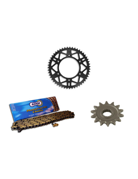 Kit chaine 520 AFAM - Couronne acier SLK - Type de chaine au choix - YAMAHA 450 WR F 2007-2022