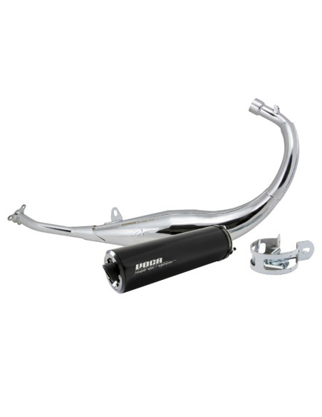 Pot d'échappement Voca Chromed Derbi 50 Senda/GPR/Aprilia 50 RS4/Gilera 50 SMT/RCR (passage bas - silencieux Aluminium Noir)