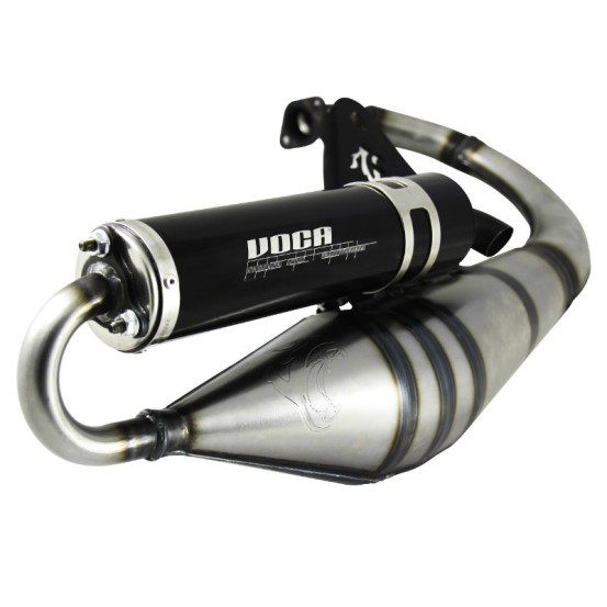Pot d'échappement Voca Sabotage V2 MBK 50 Booster/Stunt/Yamaha 50 BWS/SLIDE/Aprilia 50 SR (silencieux Noir)