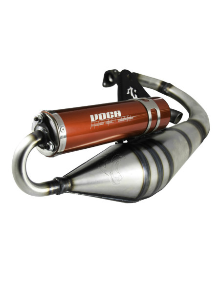 Pot d'échappement Voca Sabotage V2 MBK 50 Booster/Stunt/Yamaha 50 BWS/SLIDE/Aprilia 50 SR (silencieux Rouge)