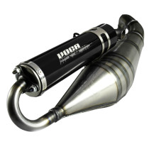 Pot d'échappement Voca Sabotage V2 Piaggio 50 ZIP 2T/Typhoon/NRG/Gilera 50 Stalker/Runner/DNA (silencieux Noir)