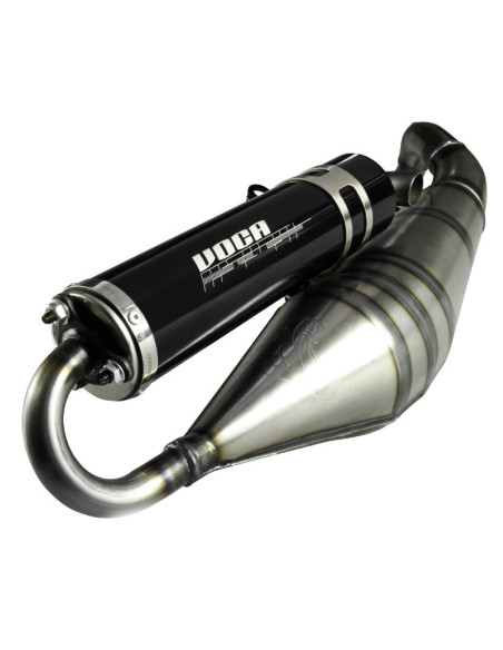 Pot d'échappement Voca Sabotage V2 Piaggio 50 ZIP 2T/Typhoon/NRG/Gilera 50 Stalker/Runner/DNA (silencieux Noir)