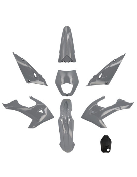 Kit carénages 50 à boite Rieju 50 MRT / MRT SM / Pro / Enduro 2022-2024 Gris Nardo