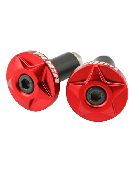 Embouts de guidon Voca CNC Ø 14mm Rouge