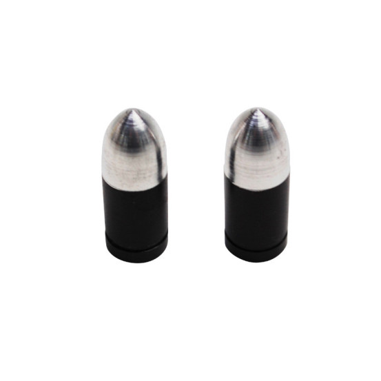 Bouchons de valves Obus lisse Noir
