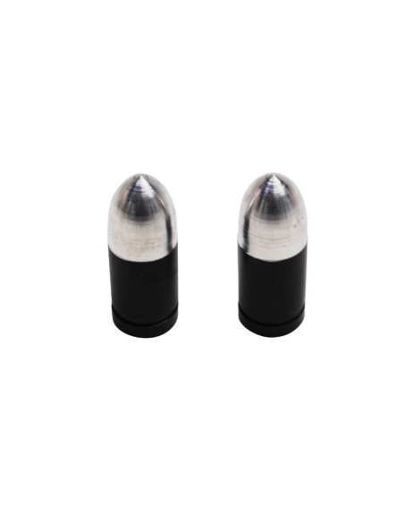 Bouchons de valves Obus lisse Noir