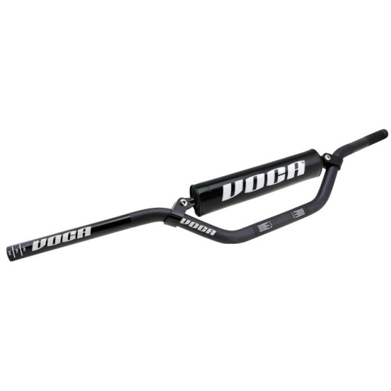 Guidon Voca Cross Aluminium 22,2mm Noir avec mousse Noir