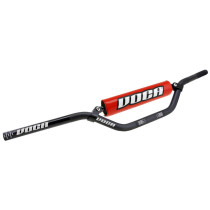 Guidon Voca Cross Aluminium 22,2mm Noir avec mousse Rouge