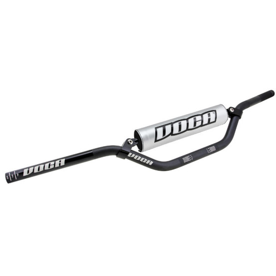 Guidon Voca Cross Aluminium 22,2mm Noir avec mousse Gris