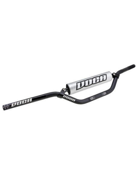 Guidon Voca Cross Aluminium 22,2mm Noir avec mousse Gris