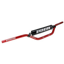 Guidon Voca Cross Aluminium 22,2mm Rouge avec mousse Noir