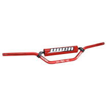 Guidon Voca Cross Aluminium 22,2mm Rouge avec mousse Rouge