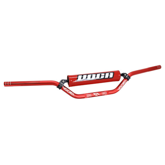 Guidon Voca Cross Aluminium 22,2mm Rouge avec mousse Rouge