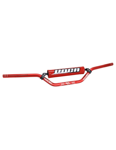 Guidon Voca Cross Aluminium 22,2mm Rouge avec mousse Rouge