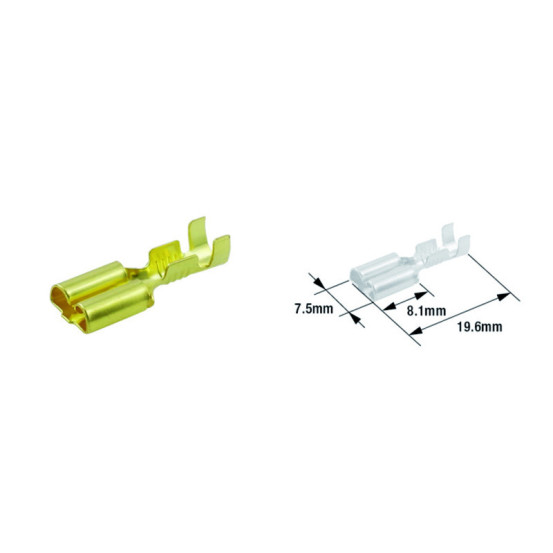 Pack de 100 cosses femelle électrique TOURMAX type 250