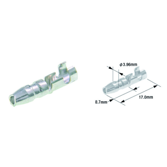 Pack de 100 cosses mâle électrique universelle ronde TOURMAX