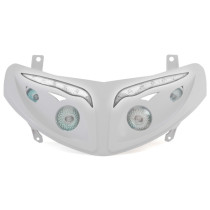 Optique de phare RR8 Peugeot 50 Speedfight II Blanc (leds blanc)
