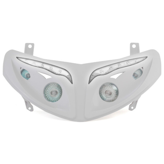 Optique de phare RR8 Peugeot 50 Speedfight II Blanc (leds blanc)