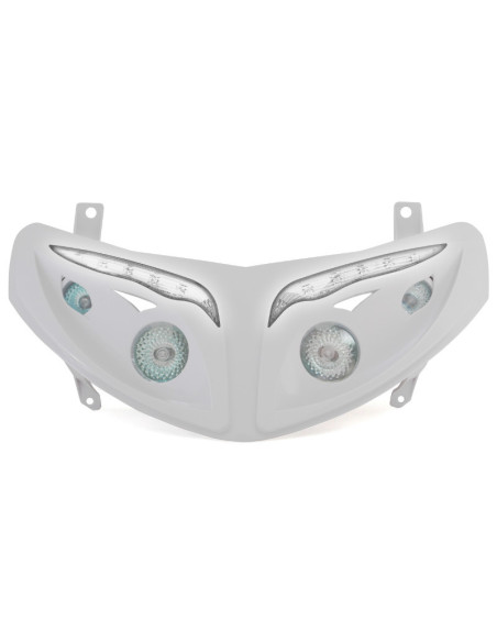 Optique de phare RR8 Peugeot 50 Speedfight II Blanc (leds blanc)