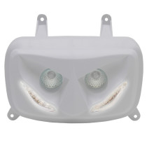 Optique de phare RR8 MBK 50 Booster/Yamaha 50 BW's après 2004 Blanc (leds blanc)