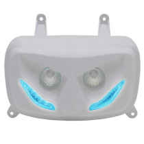 Optique de phare RR8 MBK 50 Booster/Yamaha 50 BW's après 2004 Blanc (leds bleu)