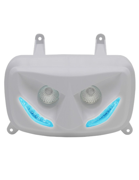 Optique de phare RR8 MBK 50 Booster/Yamaha 50 BW's après 2004 Blanc (leds bleu)