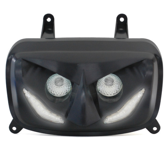 Optique de phare RR8 MBK 50 Booster/Yamaha 50 BW's après 2004 Noir (leds blanc)