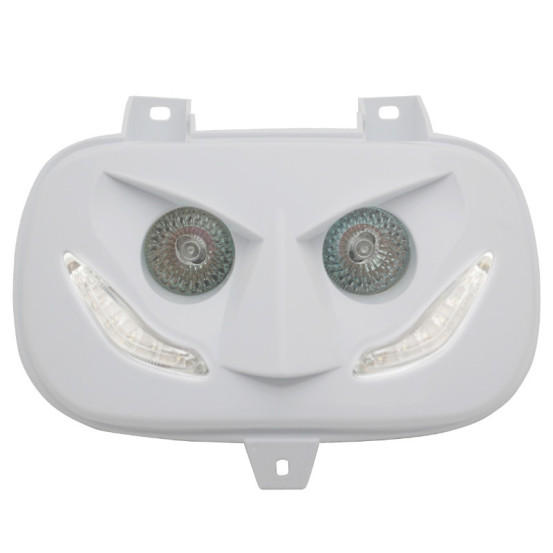 Optique de phare RR8 MBK 50 Booster/Yamaha 50 BW's 1999-2003 Blanc (leds blanc)