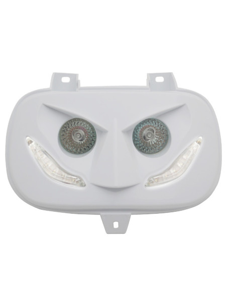 Optique de phare RR8 MBK 50 Booster/Yamaha 50 BW's 1999-2003 Blanc (leds blanc)
