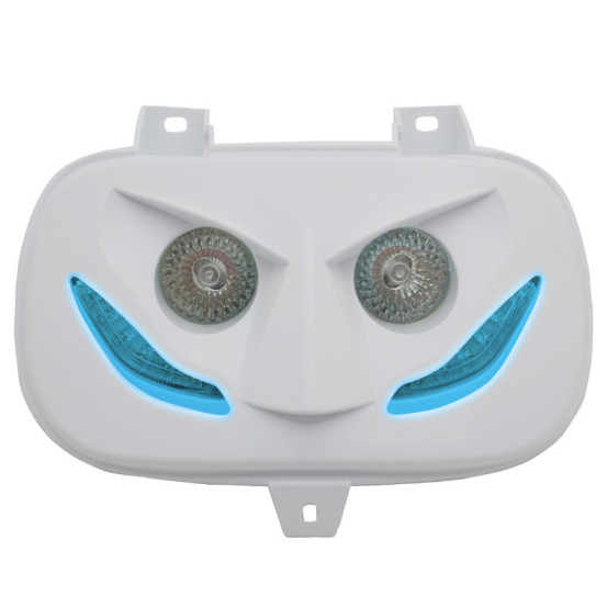 Optique de phare RR8 MBK 50 Booster/Yamaha 50 BW's 1999-2003 Blanc (leds bleu)