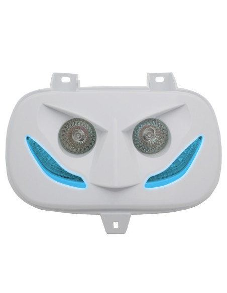 Optique de phare RR8 MBK 50 Booster/Yamaha 50 BW's 1999-2003 Blanc (leds bleu)