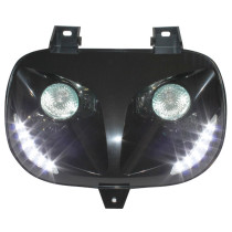 Optique de phare RR8 MBK 50 Booster/Yamaha 50 BW's 1999-2003 Noir (leds blanc)