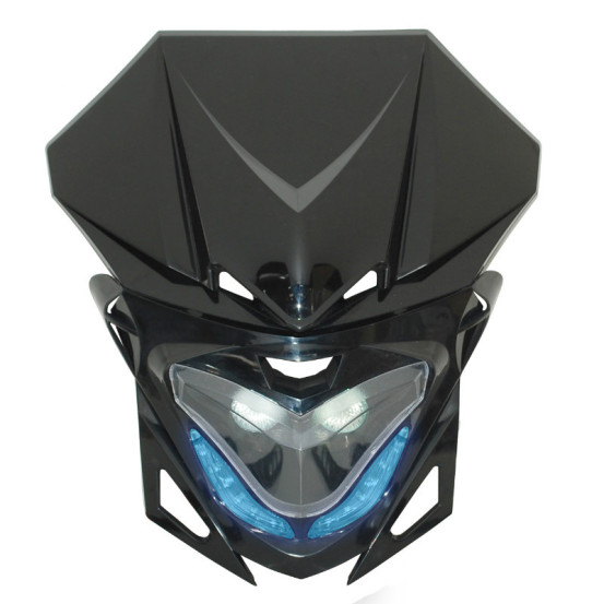 Tête de fourche 50cc RR8 Noir (leds bleu)