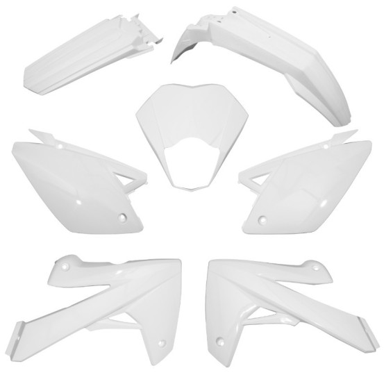 Kit carénages 50 à boite Rieju 50 MRT/ MRT SM/ Pro / Enduro 2009-2021 Blanc brillant
