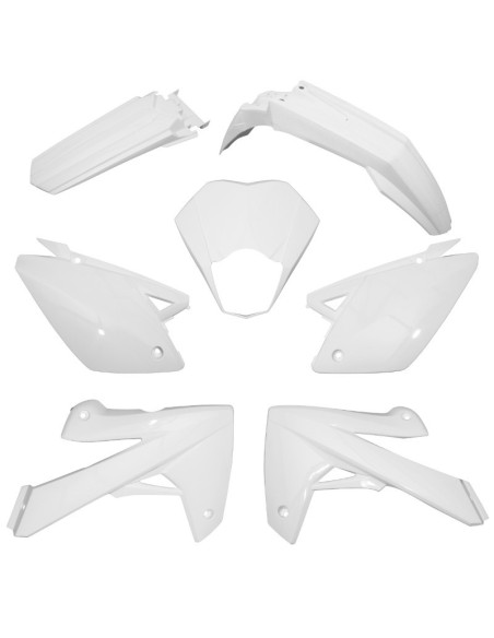 Kit carénages 50 à boite Rieju 50 MRT/ MRT SM/ Pro / Enduro 2009-2021 Blanc brillant