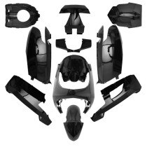 Kit carénages scooter Peugeot 50 Vivacity 3 après 2008 Noir brillant