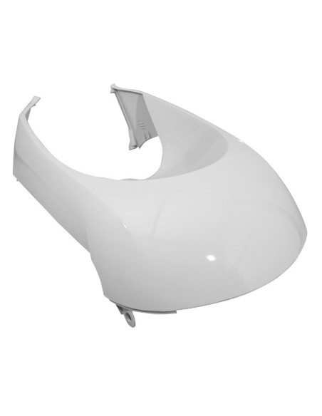 Carénage tablier avant inférieur scooter Peugeot 50 Kisbee 2010-2020 2T et 4T Blanc brillant