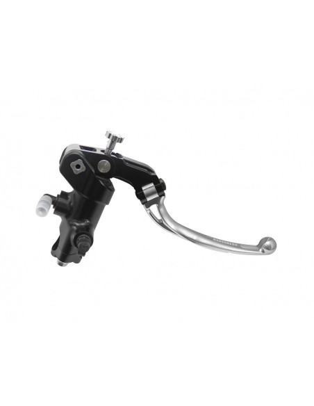 Maitre cylindre de frein radial PRS 19x17 - 19x18 ou 19x19 ACCOSSATO - Levier repliable court argent