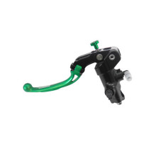 Maitre cylindre de frein radial 19x20 ACCOSSATO noir - Levier repliable court vert