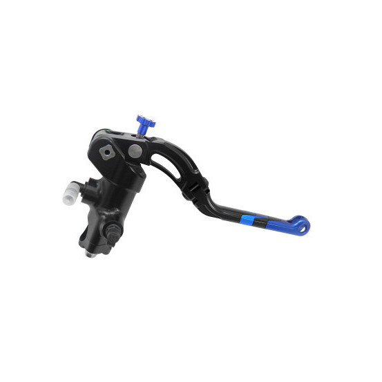 Maitre cylindre de frein radial PRS 19x17 - 19x18 ou 19x19 ACCOSSATO - Levier Revolution long bleu
