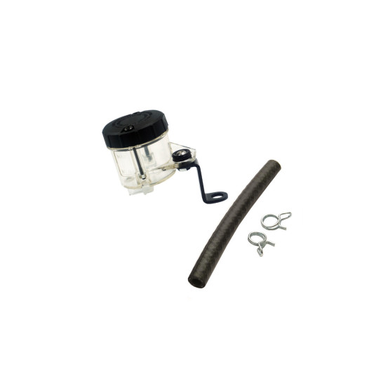 Kit bocal liquide de frein 45ml ACCOSSATO + Patte de fixation inox + Durite et clips