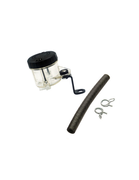 Kit bocal liquide de frein 45ml ACCOSSATO + Patte de fixation inox + Durite et clips