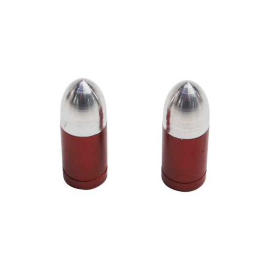 Bouchons de valves Obus lisse Rouge