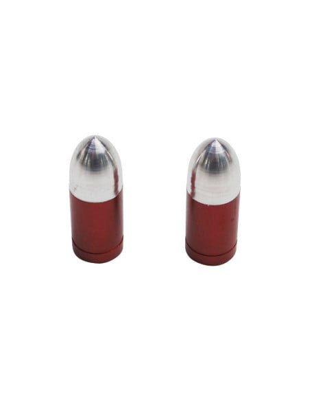 Bouchons de valves Obus lisse Rouge