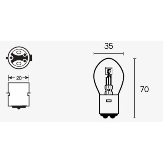Ampoule LAMP S1 BA20D