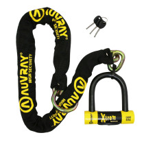 Chaine antivol AUVRAY Xtrem Lasso 120 cm + Bloque disque medium SRA